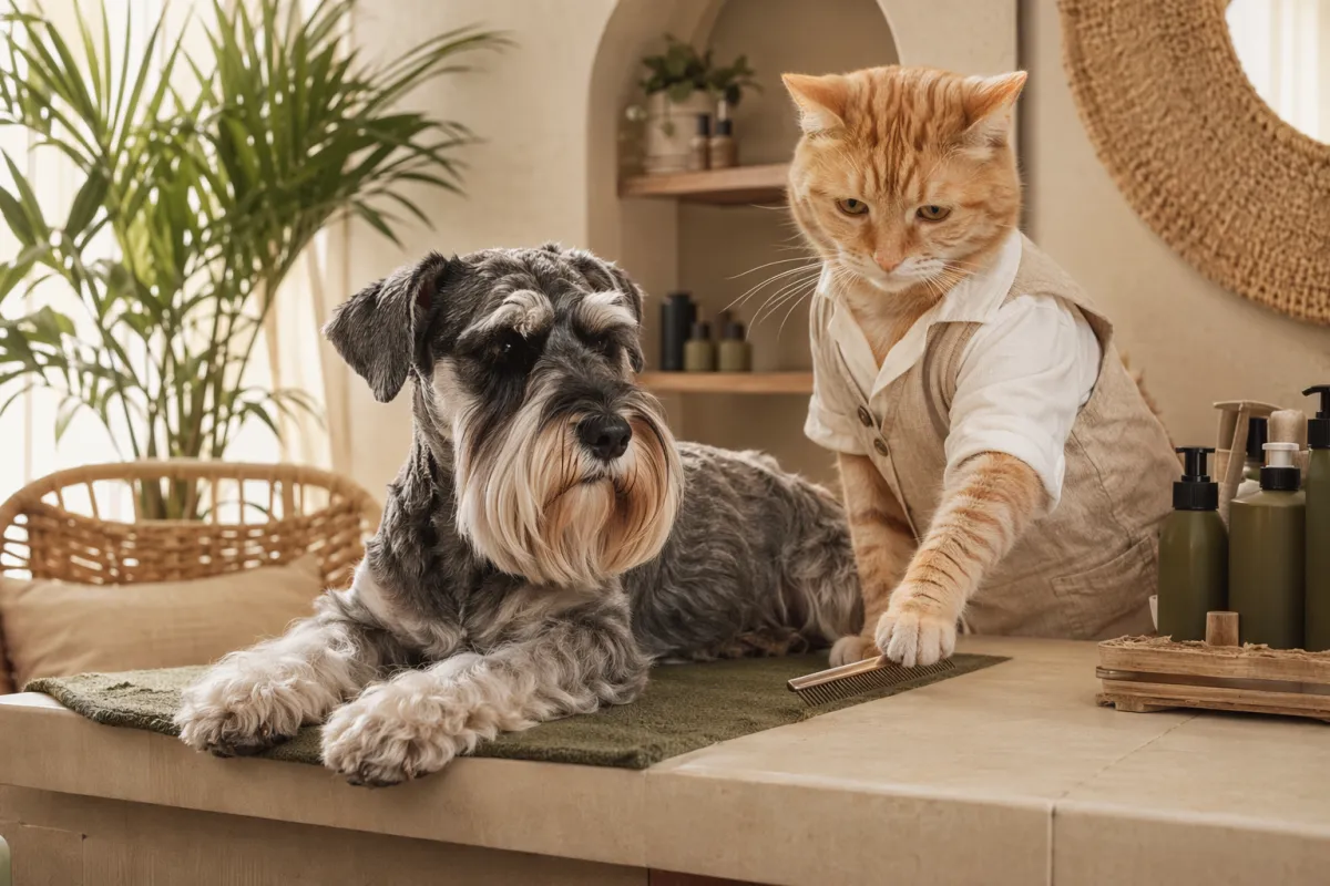 Шнауцер в отпуске